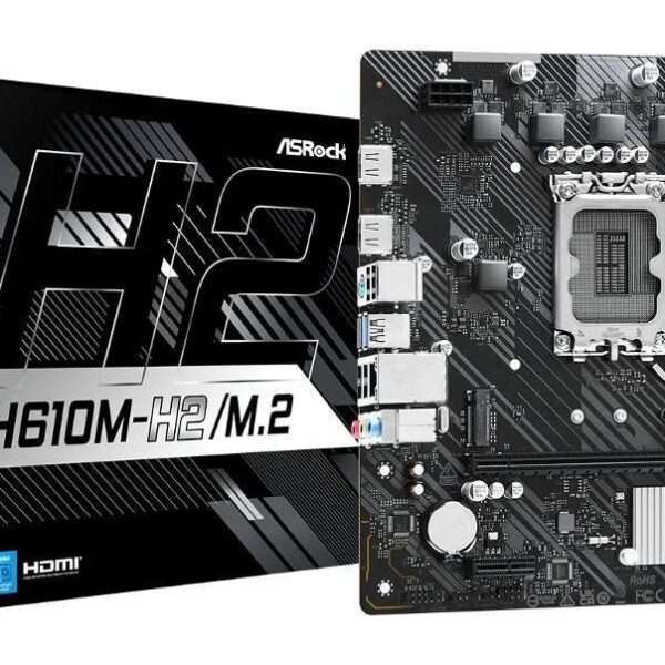 ASRock H610M-H2/M.2 | Socket LGA 1700 | Intel H610 | 2xDDR4 | Micro-ATX | Moederbord