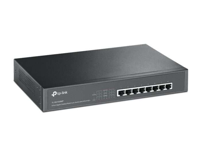 TP-Link TL-SG1008MP | Unmanaged Switch | 8 Poorten | Gigabit Ethernet (10/100/1000 Mbps) | PoE | Zwart - 1 TP-Link TL-SG1008MP | Unmanaged Switch | 8 Poorten | Gigabit Ethernet (10/100/1000 Mbps) | PoE | Zwart - 1