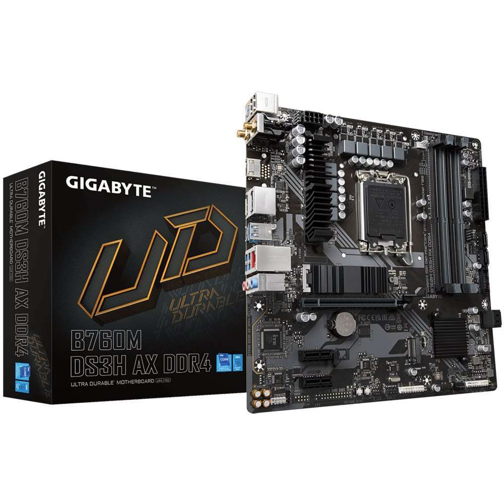 Gigabyte B760M DS3H AX DDR4 | Socket LGA 1700 | Intel B760 | 4xDDR4 | Micro-ATX | Moederbord - 5 Gigabyte B760M DS3H AX DDR4 | Socket LGA 1700 | Intel B760 | 4xDDR4 | Micro-ATX | Moederbord - 5