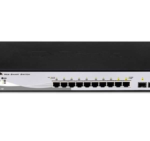 D-Link DGS-1210-10 | 10-poorts Gigabit Smart Switch | 8 RJ45 + 2 SFP | VLAN/QoS | Web/CLI-beheer