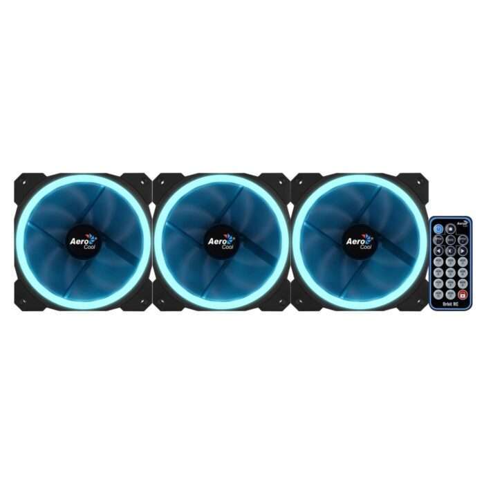 Aerocool Orbit RC ARGB 3 Pack | 120mm Case Fans met Remote Control - 3 Aerocool Orbit RC ARGB 3 Pack | 120mm Case Fans met Remote Control - 3