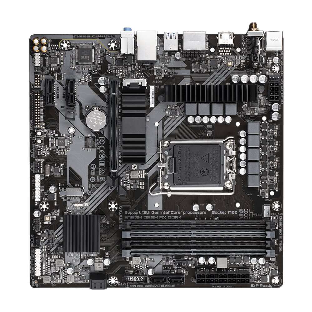 Gigabyte B760M DS3H AX DDR4 | Socket LGA 1700 | Intel B760 | 4xDDR4 | Micro-ATX | Moederbord - 3 Gigabyte B760M DS3H AX DDR4 | Socket LGA 1700 | Intel B760 | 4xDDR4 | Micro-ATX | Moederbord - 3