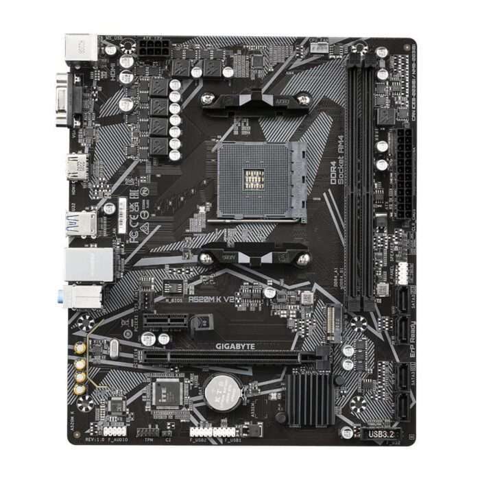 Gigabyte A520M-K V2 | Socket AM4 | AMD A520 | 2xDDR4 | Micro-ATX | Moederbord - 0