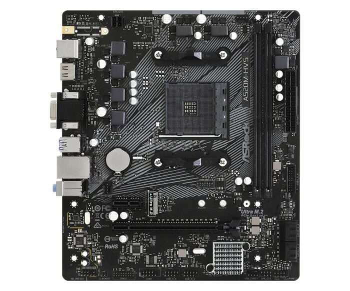 Asrock A520M-HVS | Socket AM4 | AMD A520 | 2xDDR4 | Micro-ATX | Moederbord - 1 Asrock A520M-HVS | Socket AM4 | AMD A520 | 2xDDR4 | Micro-ATX | Moederbord - 1