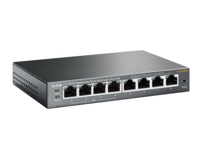 TP-Link TL-SG108PE | 8-Poorts Gigabit Easy Smart Switch | 4x PoE+ | Managed - 1 TP-Link TL-SG108PE | 8-Poorts Gigabit Easy Smart Switch | 4x PoE+ | Managed - 1