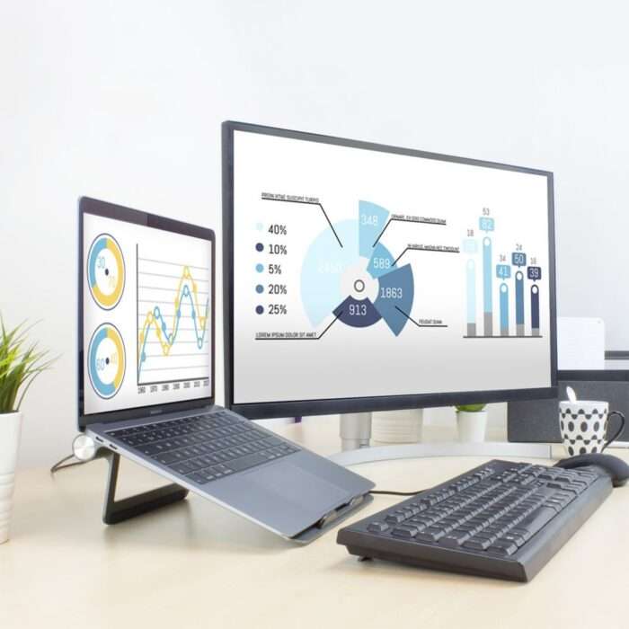 ACT AC8125 | Notebookstandaard 15.6" | Ingebouwde USB-C Docking Station | Grijs - 3 ACT AC8125 | Notebookstandaard 15.6" | Ingebouwde USB-C Docking Station | Grijs - 3