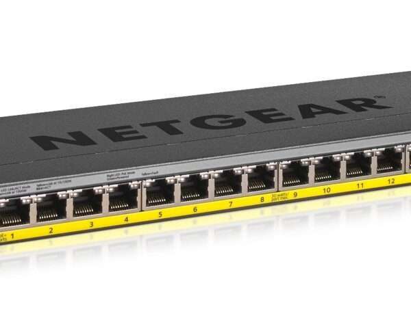 NETGEAR GS116LP | Unmanaged Switch | 16 Poorten | Gigabit Ethernet (10/100/1000 Mbps) | PoE | Zwart