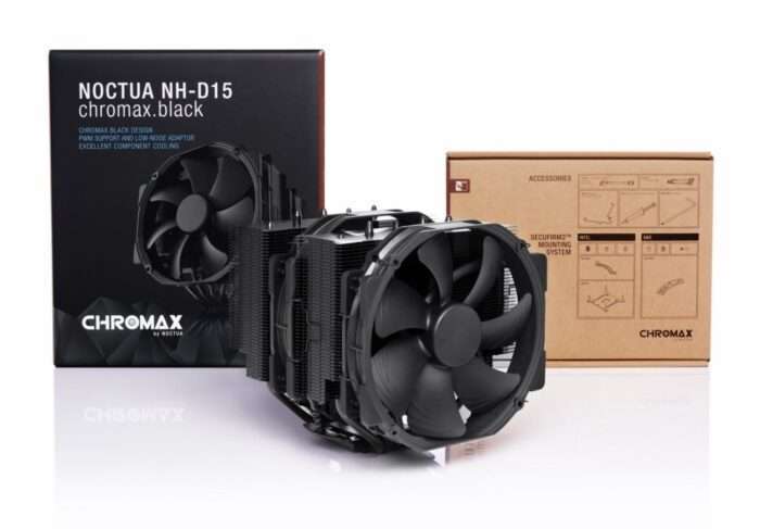 Noctua NH-D15 chromax.black | 250W TDP | 165mm Hoogte | 140mm Fans | CPU Luchtkoeler - 2 Noctua NH-D15 chromax.black | 250W TDP | 165mm Hoogte | 140mm Fans | CPU Luchtkoeler - 2