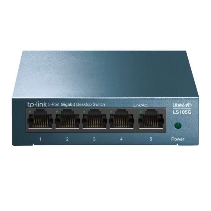 TP-Link LS105G | Unmanaged Switch | 5 Poorten | Gigabit Ethernet (10/100/1000 Mbps) | Blauw - 0