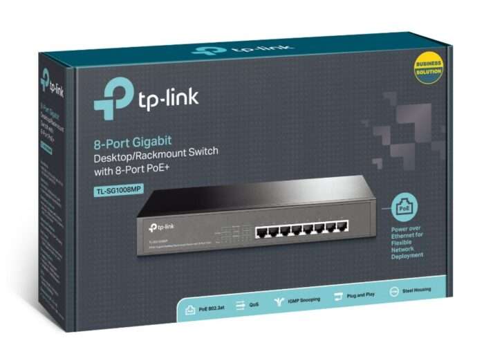 TP-Link TL-SG1008MP | Unmanaged Switch | 8 Poorten | Gigabit Ethernet (10/100/1000 Mbps) | PoE | Zwart - 3 TP-Link TL-SG1008MP | Unmanaged Switch | 8 Poorten | Gigabit Ethernet (10/100/1000 Mbps) | PoE | Zwart - 3