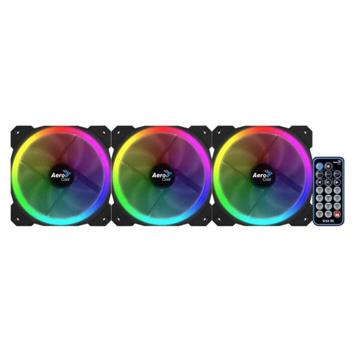 Aerocool Orbit RC ARGB 3 Pack | 120mm Case Fans met Remote Control - 1 Aerocool Orbit RC ARGB 3 Pack | 120mm Case Fans met Remote Control - 1