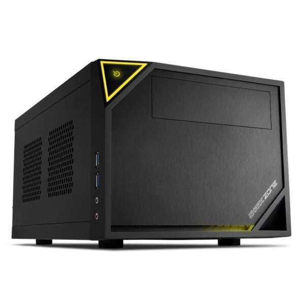 Sharkoon Shark Zone C10 | Mini-ITX Case | Zwart/Geel