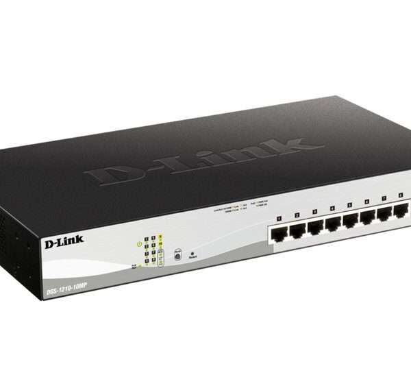 D-Link DGS-1210-10MP/E | Managed L2 Switch | 10 Poorten | Gigabit Ethernet (10/100/1000 Mbps) | PoE