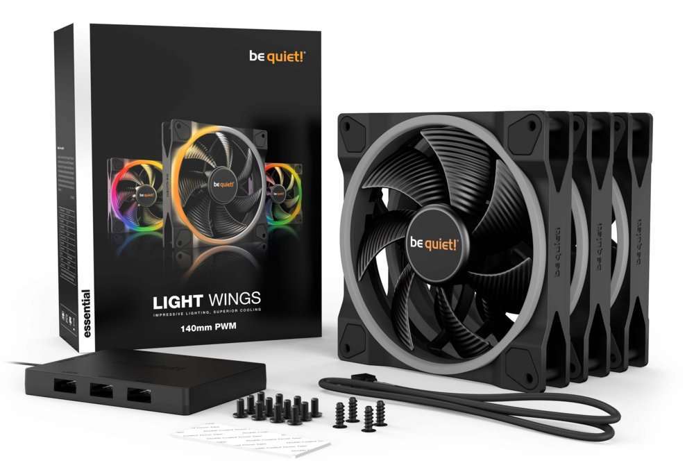 be quiet! Light Wings | 140mm PWM Triple Pack Computer behuizing Ventilator 14 cm Zwart 1 stuk(s) - 5 be quiet! Light Wings | 140mm PWM Triple Pack Computer behuizing Ventilator 14 cm Zwart 1 stuk(s) - 5