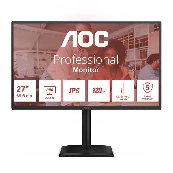 AOC Q27E4U monitor 27" QHD 2560x1440 120Hz zwart
