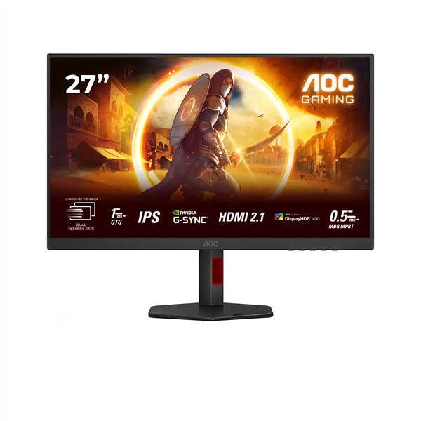 AOC U27G4R monitor 27" 4K UHD 160Hz IPS zwart, rood