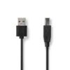 Nedis CCGT60100BK20 | USB 2.0 | USB-A naar USB-B | 2m | Zwart