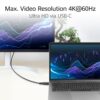 ACT AC7471 | USB 3.2 Gen 2 Kabel | USB-C (recht) naar USB-C (haaks boven/beneden) | 60W | 10Gbps | 1m | Zwart