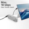 ACT AC7478 | USB 3.2 Gen 2 Kabel | USB-C (haaks boven/beneden) naar USB-C (haaks boven/beneden) | 60W | 10Gbps | 2m | Zwart