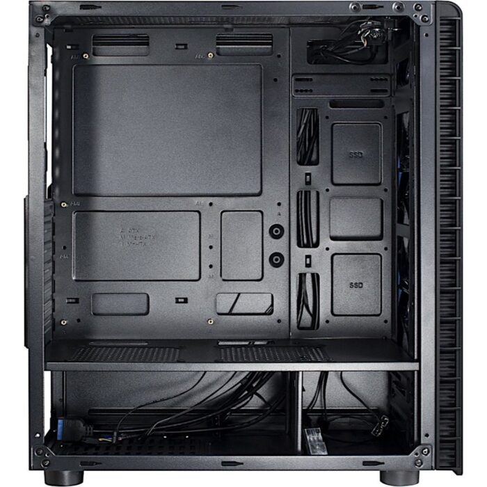 Inter-Tech CXC2 Blue Light | Midi Tower Case | Zwart Inter-Tech CXC2 Blue Light | Midi Tower Case | Zwart