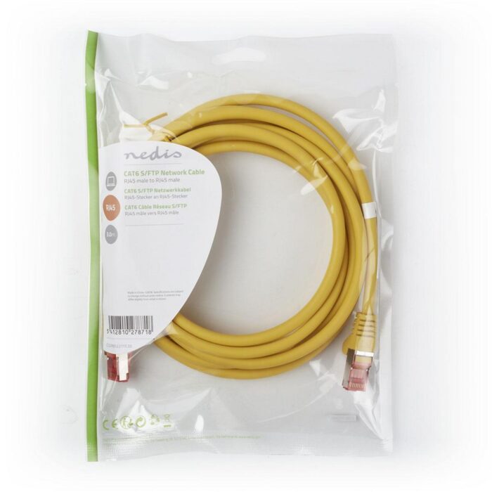 Nedis netwerkkabel | Cat6 | SF/UTP (S-FTP) | 3 m | Geel | CCGP85221YE30 Nedis netwerkkabel | Cat6 | SF/UTP (S-FTP) | 3 m | Geel | CCGP85221YE30