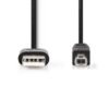 Nedis CCGT60100BK20 | USB 2.0 | USB-A naar USB-B | 2m | Zwart