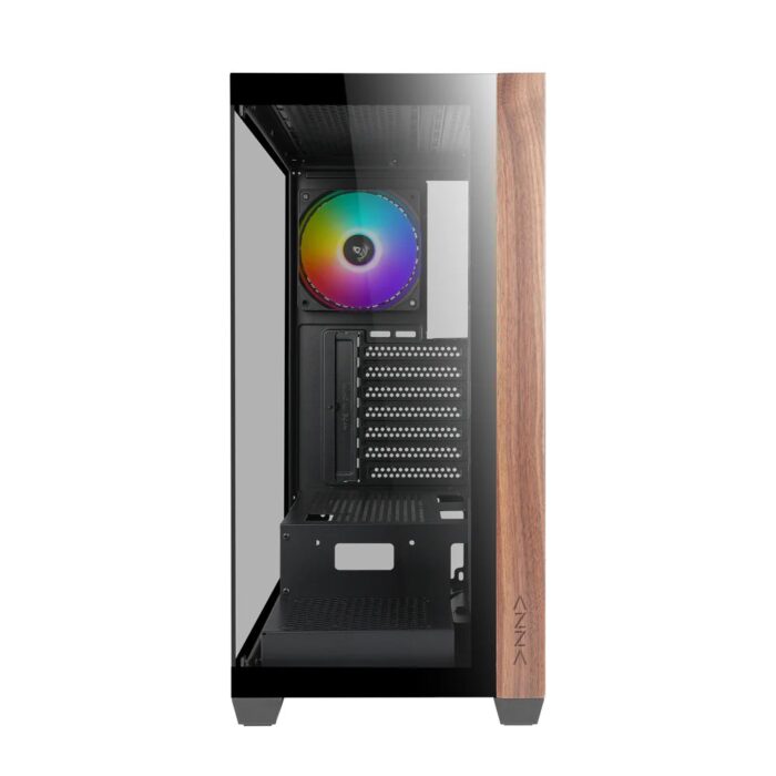 Case Azza Neptun 491 | Midi Tower | RGB | Zwart en Hout Case Azza Neptun 491 | Midi Tower | RGB | Zwart en Hout