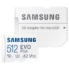 Samsung EVO Plus | MicroSDXC | 512GB | Class 10 | UHS-I U3 | V30 | A2 | Tot 160MB/s | Inclusief adapter
