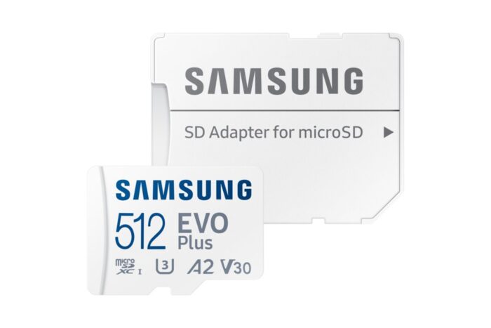 Samsung EVO Plus | MicroSDXC | 512GB | Class 10 | UHS-I U3 | V30 | A2 | Tot 160MB/s | Inclusief adapter Samsung EVO Plus | MicroSDXC | 512GB | Class 10 | UHS-I U3 | V30 | A2 | Tot 160MB/s | Inclusief adapter