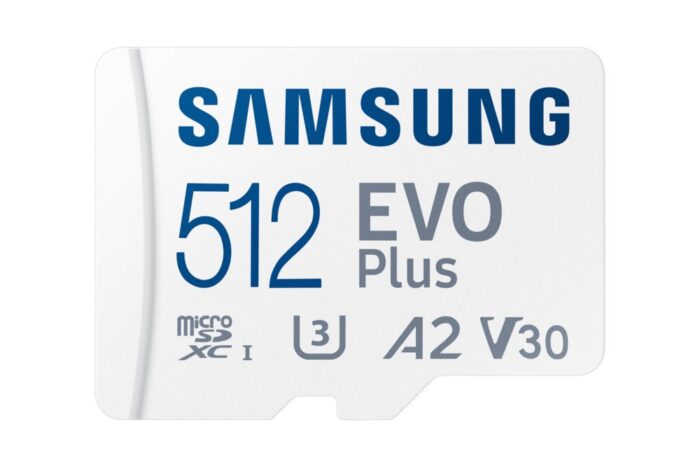 Samsung EVO Plus | MicroSDXC | 512GB | Class 10 | UHS-I U3 | V30 | A2 | Tot 160MB/s | Inclusief adapter Samsung EVO Plus | MicroSDXC | 512GB | Class 10 | UHS-I U3 | V30 | A2 | Tot 160MB/s | Inclusief adapter