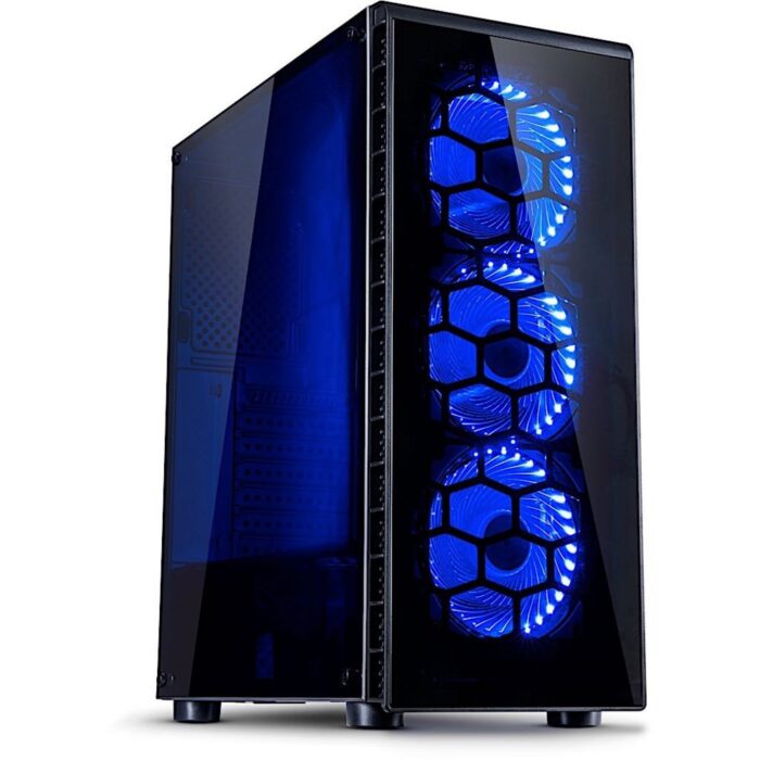 Inter-Tech CXC2 Blue Light | Midi Tower Case | Zwart Inter-Tech CXC2 Blue Light | Midi Tower Case | Zwart