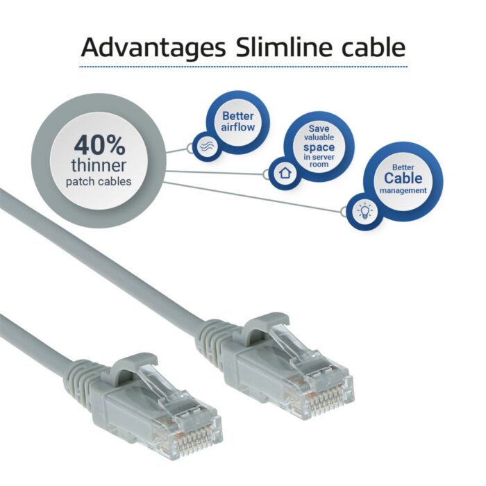 ACT netwerkkabel | Cat6 | U/UTP (UTP) | 1 m | Grijs | DC9001 ACT netwerkkabel | Cat6 | U/UTP (UTP) | 1 m | Grijs | DC9001