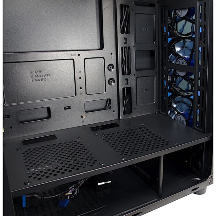 Inter-Tech CXC2 Blue Light | Midi Tower Case | Zwart Inter-Tech CXC2 Blue Light | Midi Tower Case | Zwart