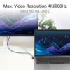 ACT AC7486 | USB 3.2 Gen 2 Kabel | USB-C (haaks links/rechts) naar USB-C (haaks links/rechts) | 60W | 10Gbps | 0,5m | Zwart