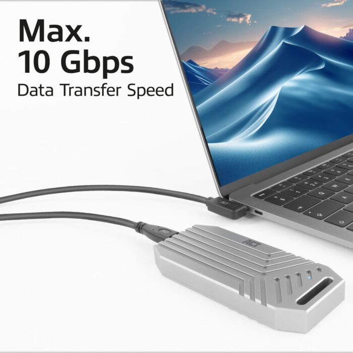 ACT AC7405 | USB 3.0 Kabel | USB-C (recht) naar USB-C (haaks) | 60W | 10Gbps | 0,5m | Zwart ACT AC7405 | USB 3.0 Kabel | USB-C (recht) naar USB-C (haaks) | 60W | 10Gbps | 0,5m | Zwart