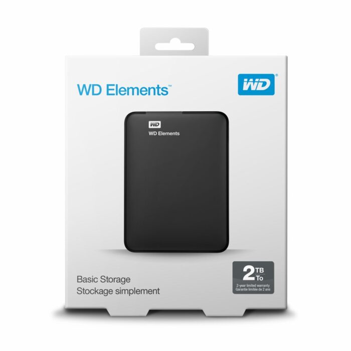 WD Elements Portable Externe Harde Schijf | 2TB | USB 3.2 | Zwart WD Elements Portable Externe Harde Schijf | 2TB | USB 3.2 | Zwart