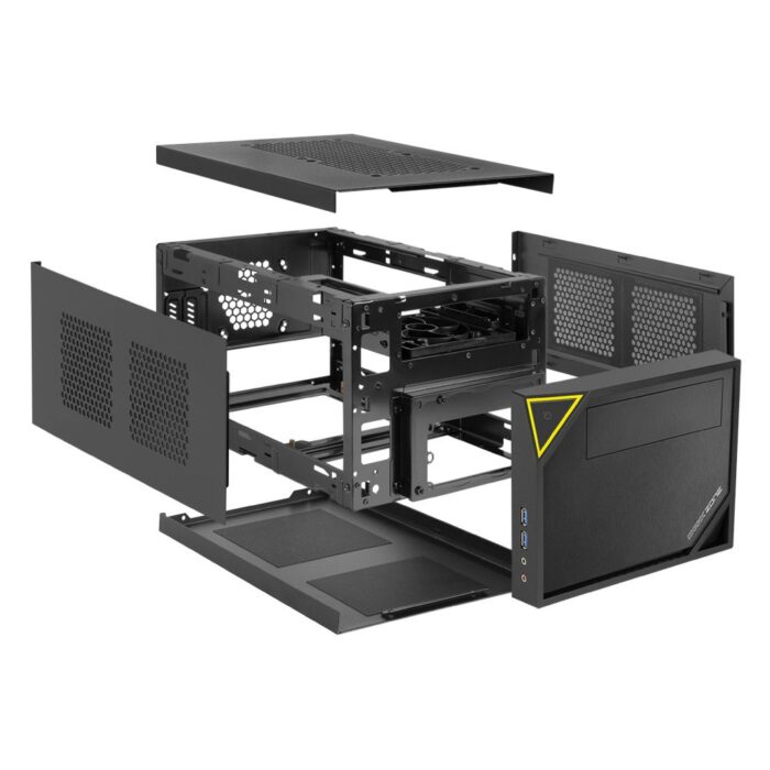 Sharkoon Shark Zone C10 | Mini-ITX Case | Zwart/Geel Sharkoon Shark Zone C10 | Mini-ITX Case | Zwart/Geel
