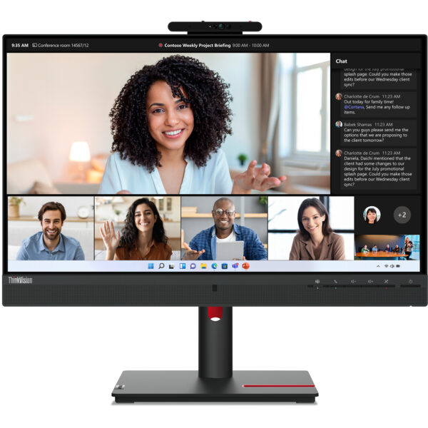 Lenovo ThinkVision T24mv-30 monitor Full HD IPS USB-C Webcam