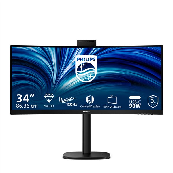 PHILIPS 3000 Series 34" monitor 3440x1440 USB-C 90W Webcam