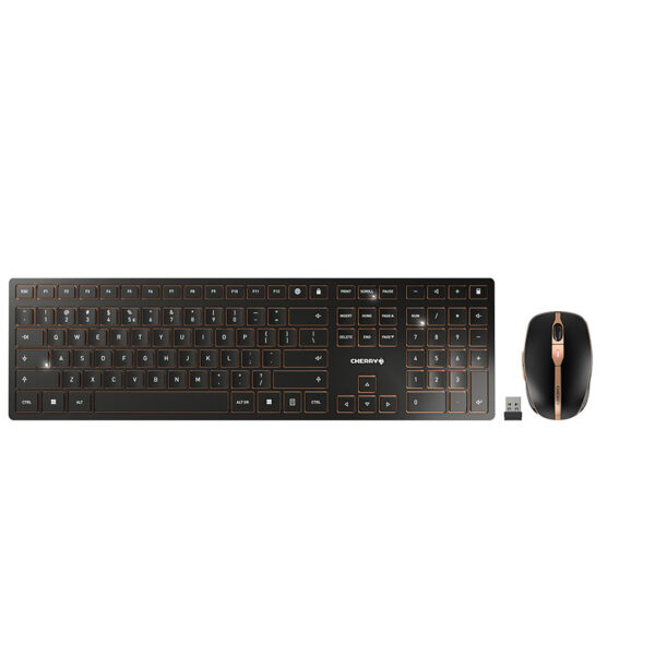 CHERRY DW 9100 SLIM - Desktop set - Wireless - QWERTY - Black