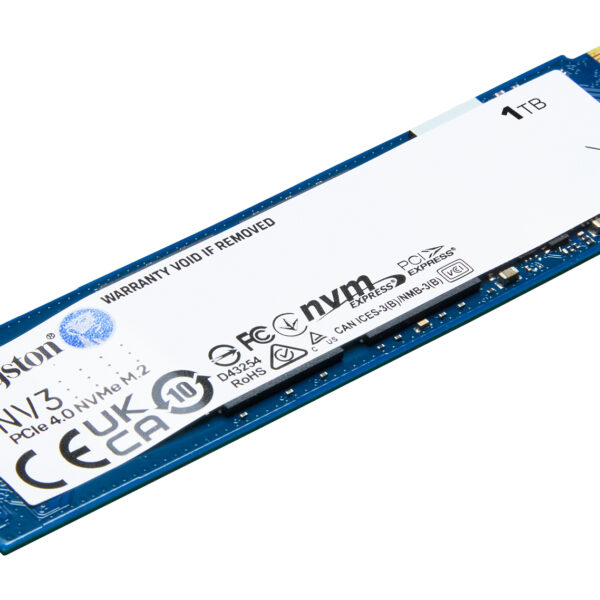 Kingston NV3 | 1TB NVMe SSD | M.2 | Gen4 | 6.000MB/s Lezen | 4.000MB/s Schrijven