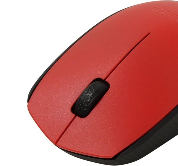 Logitech M171 | Draadloze Muis | Links- en Rechtshandig | RF | 1000 DPI | Rood/Zwart