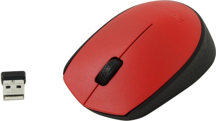 Logitech M171 | Draadloze Muis | Links- en Rechtshandig | RF | 1000 DPI | Rood/Zwart Logitech M171 | Draadloze Muis | Links- en Rechtshandig | RF | 1000 DPI | Rood/Zwart