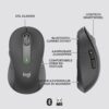 Logitech Signature M650 | Draadloze Muis | RF-Draadloos + Bluetooth | 1000 DPI | Grafiet