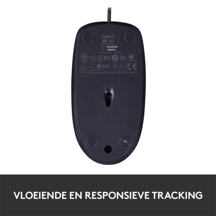 Logitech B100 | Bedrade Muis | Links- en Rechtshandig | USB-A | 800 DPI | Zwart Logitech B100 | Bedrade Muis | Links- en Rechtshandig | USB-A | 800 DPI | Zwart