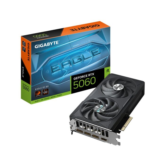 Gigabyte GeForce RTX 5060 EAGLE MAX OC | 8GB GDDR7 | DLSS4 | Videokaart | GPU Gigabyte GeForce RTX 5060 EAGLE MAX OC | 8GB GDDR7 | DLSS4 | Videokaart | GPU