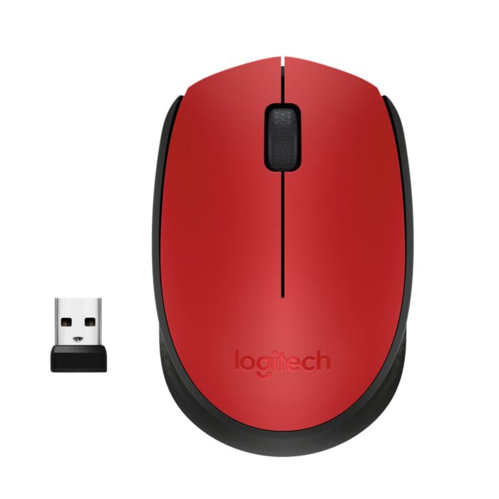 Logitech M171 | Draadloze Muis | Links- en Rechtshandig | RF | 1000 DPI | Rood/Zwart Logitech M171 | Draadloze Muis | Links- en Rechtshandig | RF | 1000 DPI | Rood/Zwart