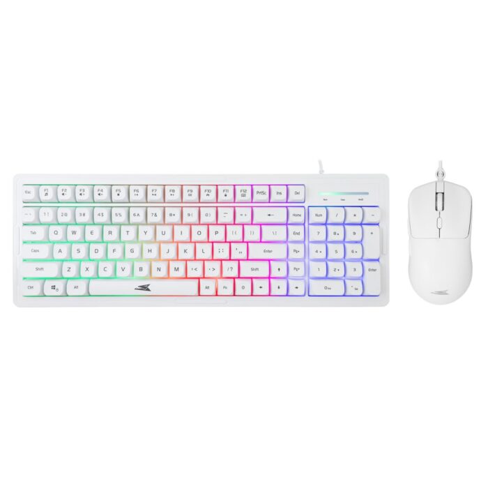 Baracuda ORCA RGB | Bekabeld Gaming Toetsenbord inclusief Muis | QWERTY | Wit
