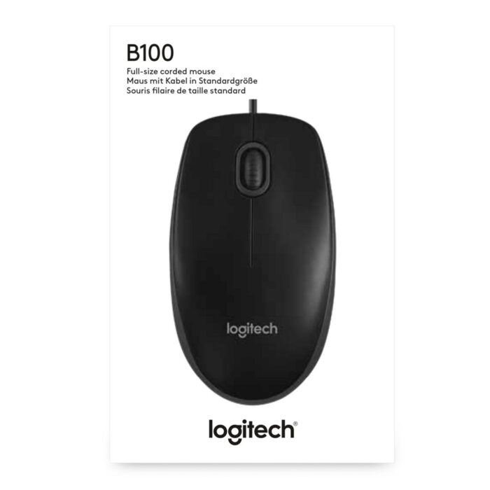 Logitech B100 | Bedrade Muis | Links- en Rechtshandig | USB-A | 800 DPI | Zwart Logitech B100 | Bedrade Muis | Links- en Rechtshandig | USB-A | 800 DPI | Zwart