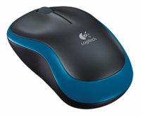 Logitech M185 | Draadloze Muis | Links- en Rechtshandig | RF | 1000 DPI | Zwart/Blauw Logitech M185 | Draadloze Muis | Links- en Rechtshandig | RF | 1000 DPI | Zwart/Blauw